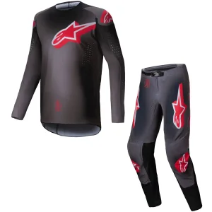 Conjunto Alpinestars Supertech Lipan 25 Cinza/Vermelho Bright